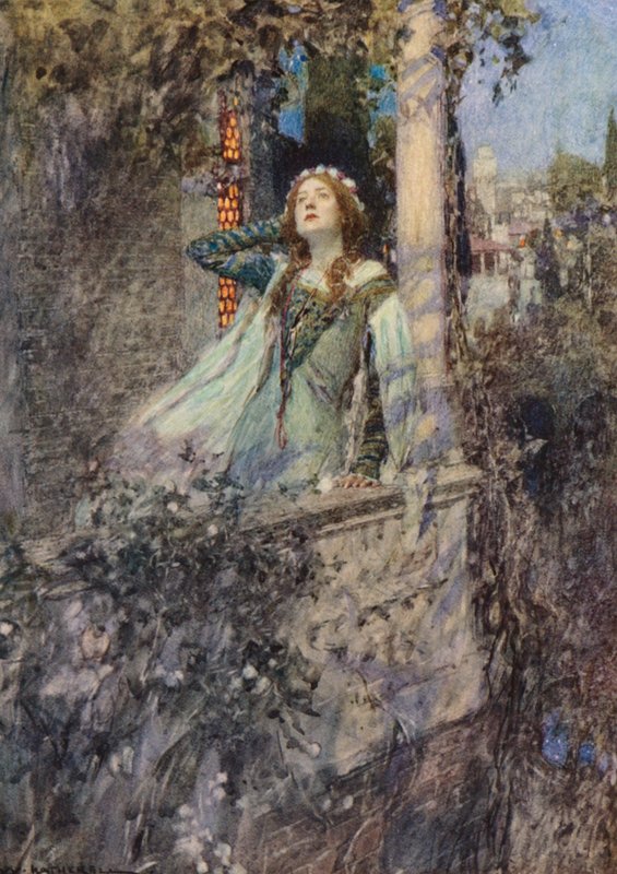 Shakespearův Romeo a Julie: (barevná litografie) od William (after) Hatherell