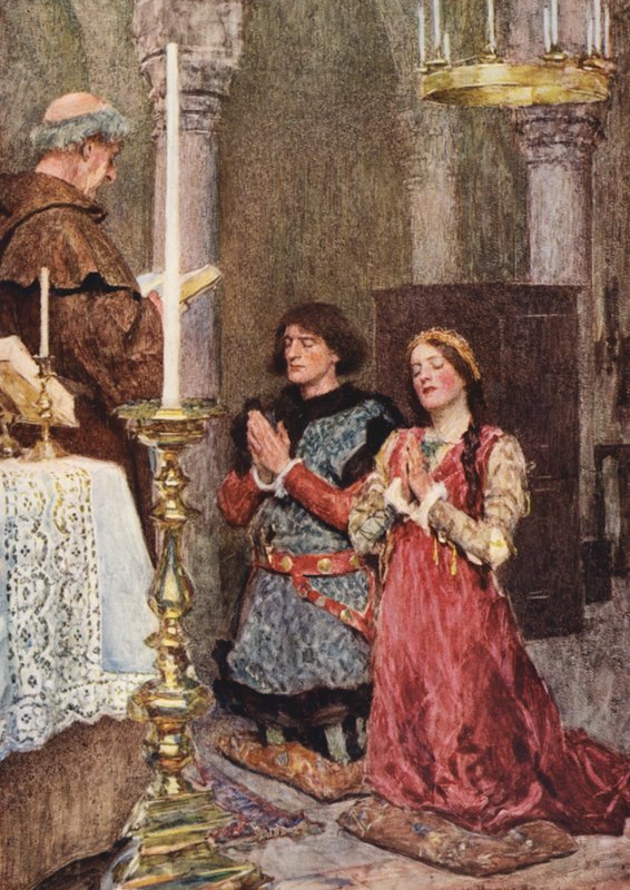 Shakespearův Romeo a Julie: (barevná litografie) od William (after) Hatherell