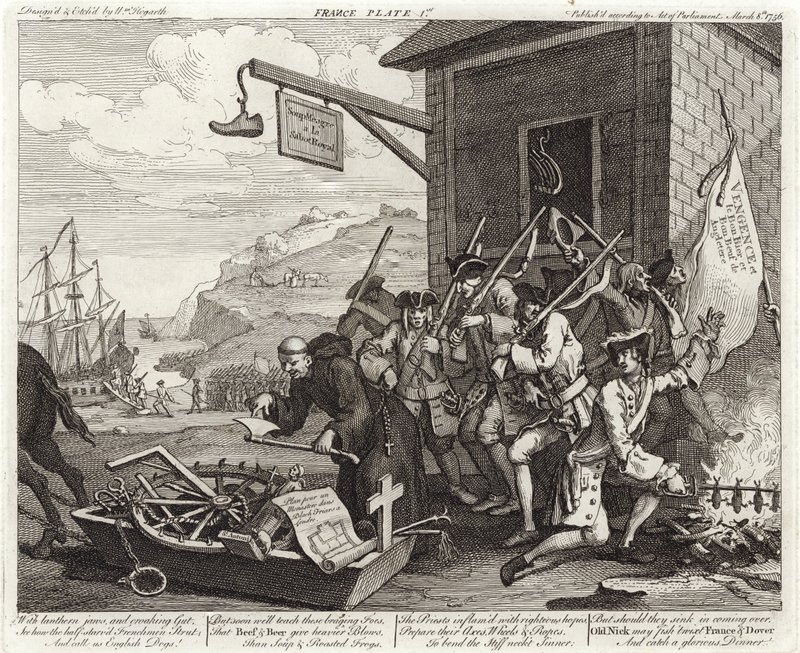 Invaze - Francie - Deska 1 od William (after) Hogarth