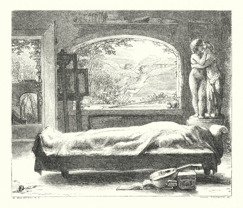 Opuštěný dům (rytina) od William (after) Mulready