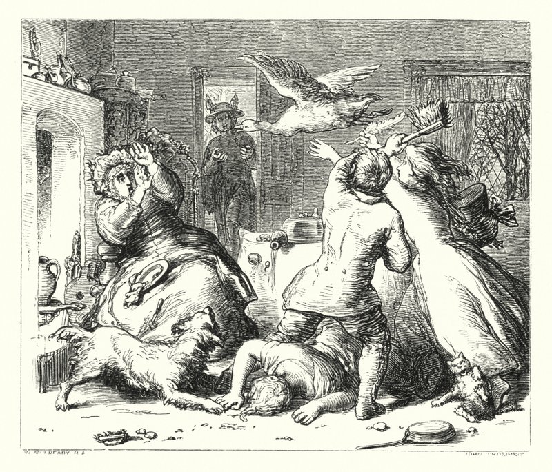 Husa (rytina) od William (after) Mulready