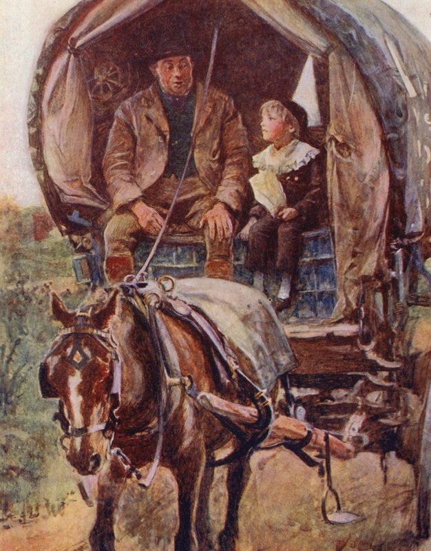 Chlapectví Davida Copperfielda (barevná litografie) od William (after) Rainey