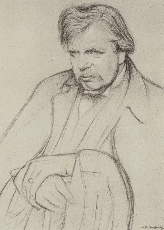 G K Chesterton (litho) od William (after) Rothenstein