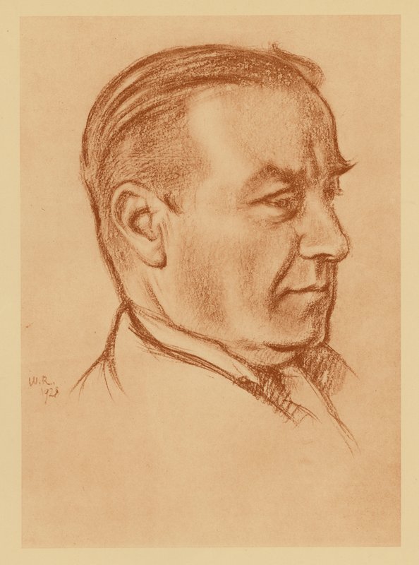 Portrét Rt Hon Stanleyho Baldwina (litografie) od William (after) Rothenstein