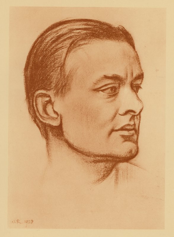 Portrét T. S. Eliota (litografie) od William (after) Rothenstein