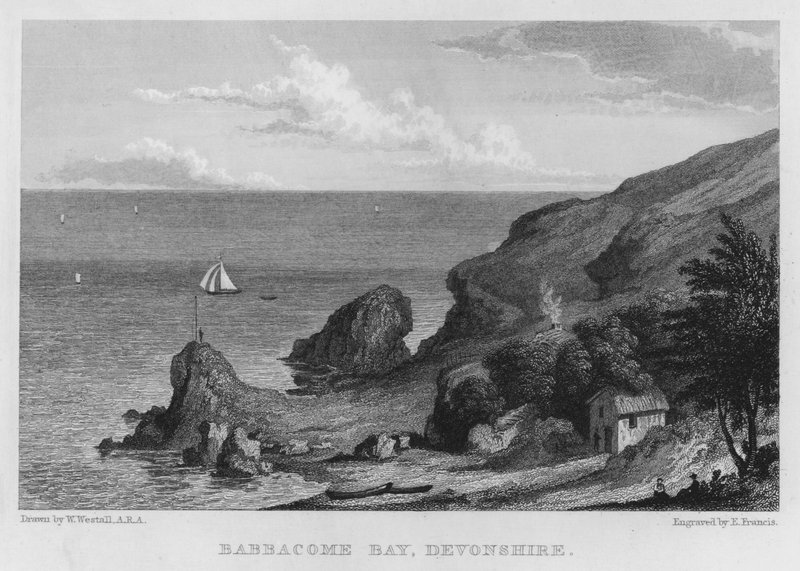Babbacombe Bay, Devonshire (rytina) od William (after) Westall