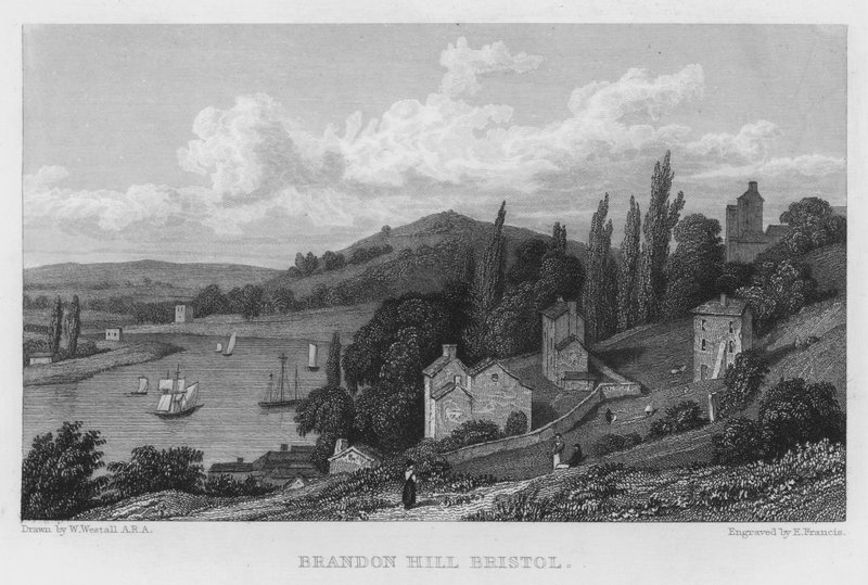 Brandon Hill, Bristol (rytina) od William (after) Westall