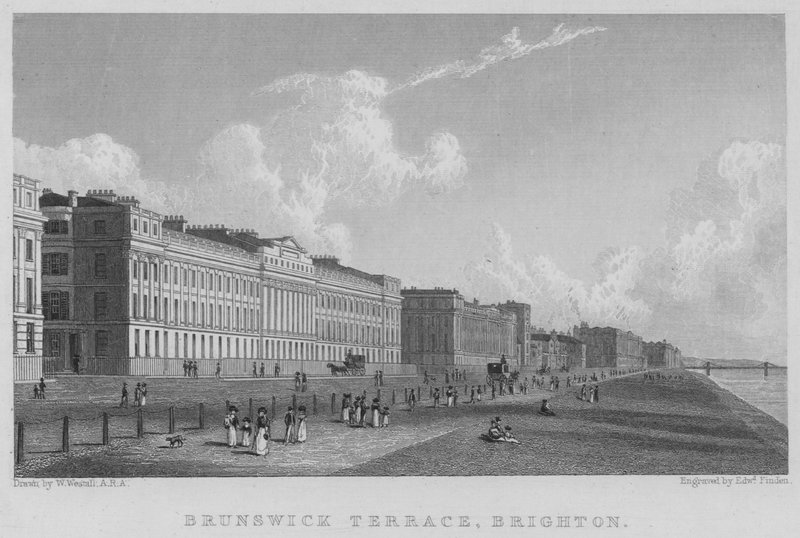 Brunswick Terrace, Brighton (rytina) od William (after) Westall