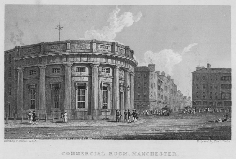 Commercial Room, Manchester (rytina) od William (after) Westall
