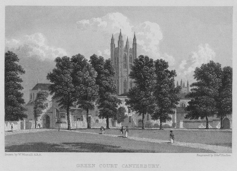 Green Court, Canterbury (rytina) od William (after) Westall