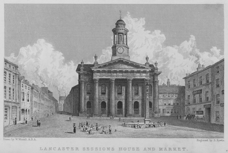 Lancaster Sessions House and Market (rytina) od William (after) Westall