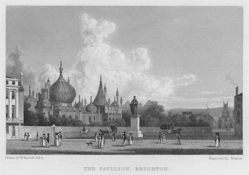 The Pavilion, Brighton (rytina) od William (after) Westall