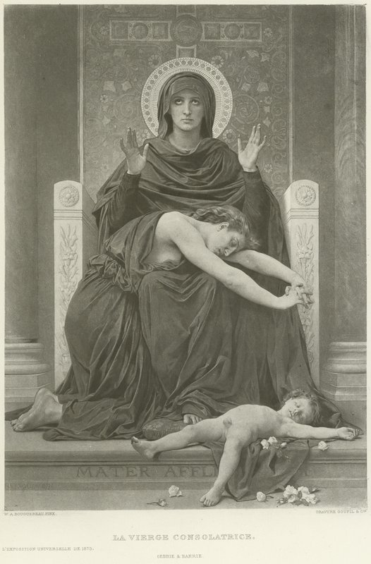 The Consoling Virgin (rytina) od William Adolphe Bouguereau