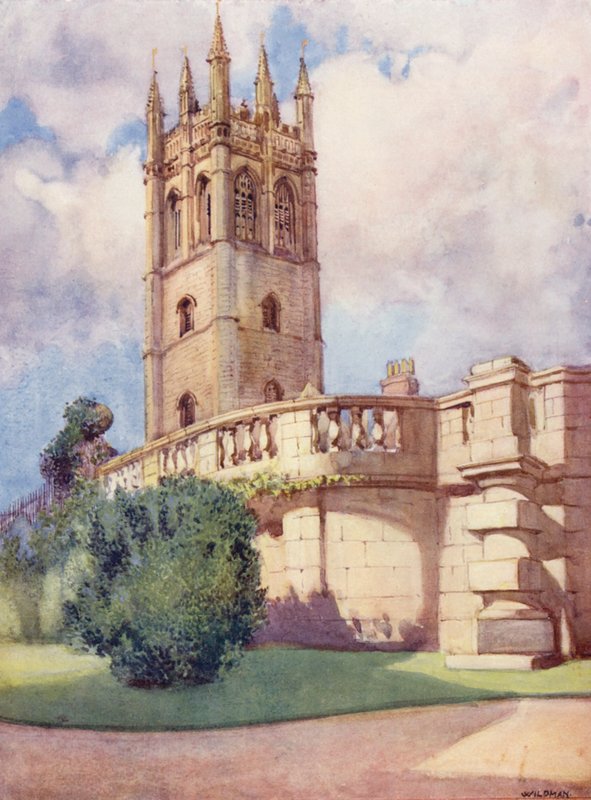 Věž Magdaléna z Botanické zahrady (barevná litografie) od William Ainsworth Wildman