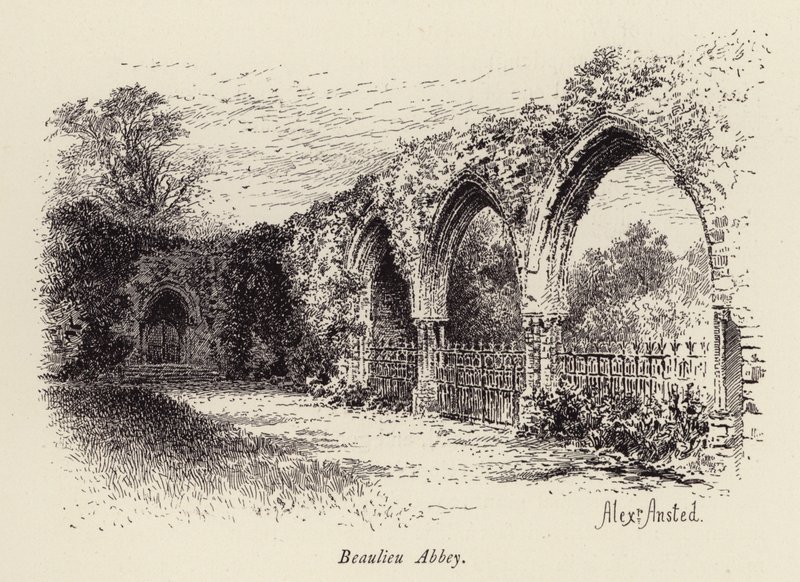 Opatství Beaulieu (rytina) od William Alexander Ansted