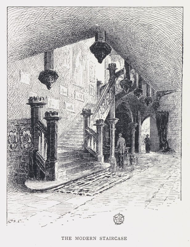 Moderní schodiště (rytina) od William Alexander Ansted