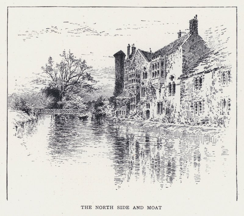 The North Side and Moat (rytina) od William Alexander Ansted