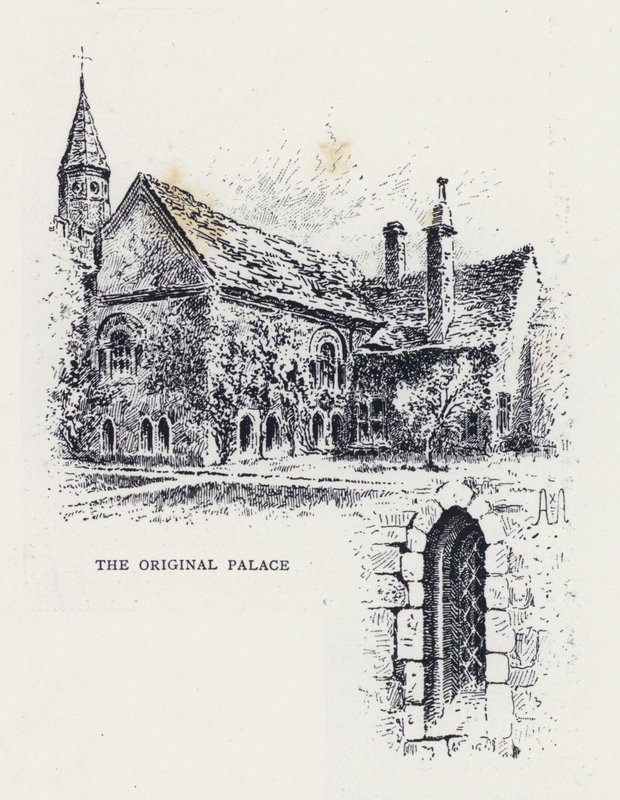 Původní palác (rytina) od William Alexander Ansted