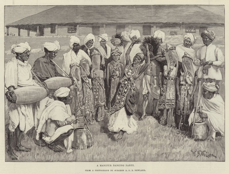 Taneční párty Manipur od William Barnes Wollen
