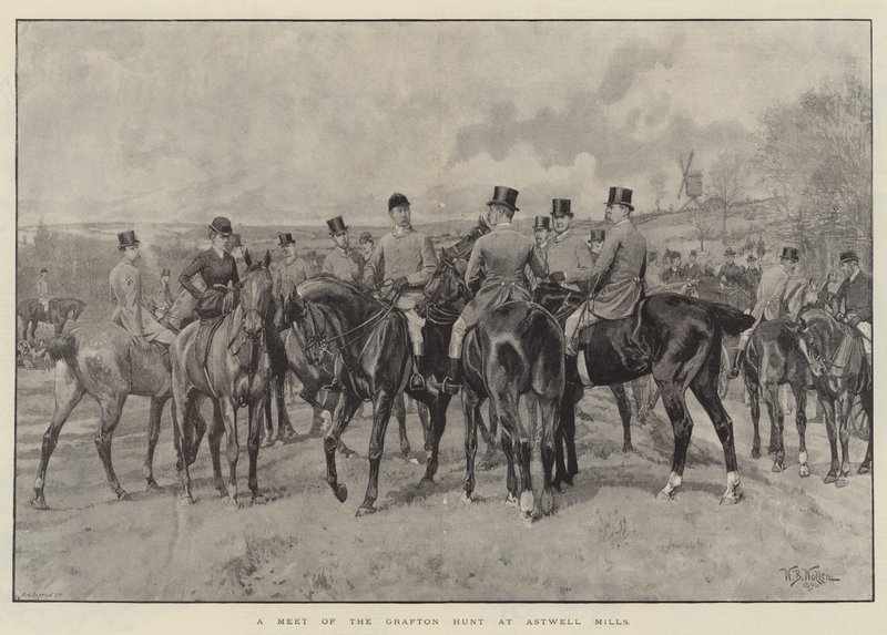 Setkání Grafton Hunt v Astwell Mills od William Barnes Wollen