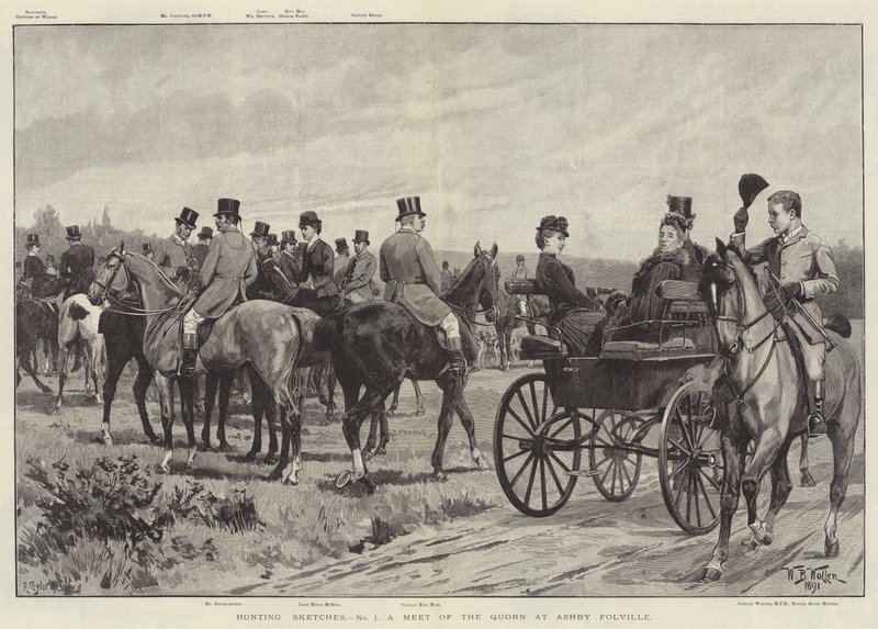Lovecké skici, setkání s Quornem v Ashby Folville od William Barnes Wollen