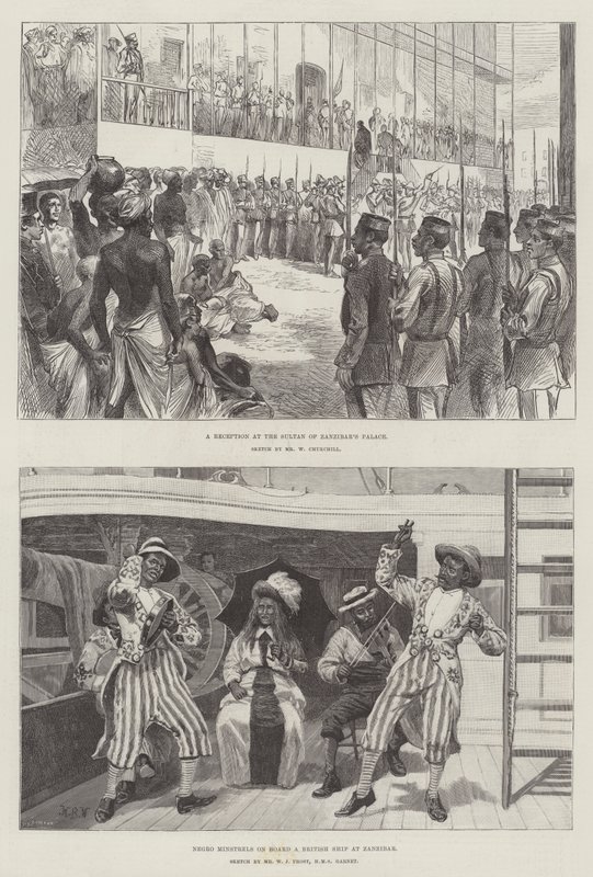 Náčrtky Zanzibaru od William Barnes Wollen