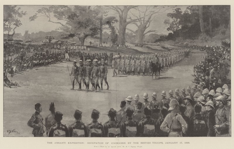 Ashanti expedice, obsazení Coomassie britskými vojsky, 17. ledna 1896 od William Barnes Wollen