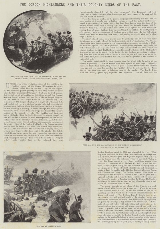 Gordon Highlanders a jejich doughtly Deeds of the Past od William Barnes Wollen