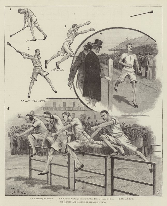 Atletické sporty v Oxfordu a Cambridge od William Barnes Wollen