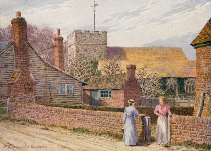 Appledore, Romney Marsh (barevná litografie) od William Biscombe Gardner
