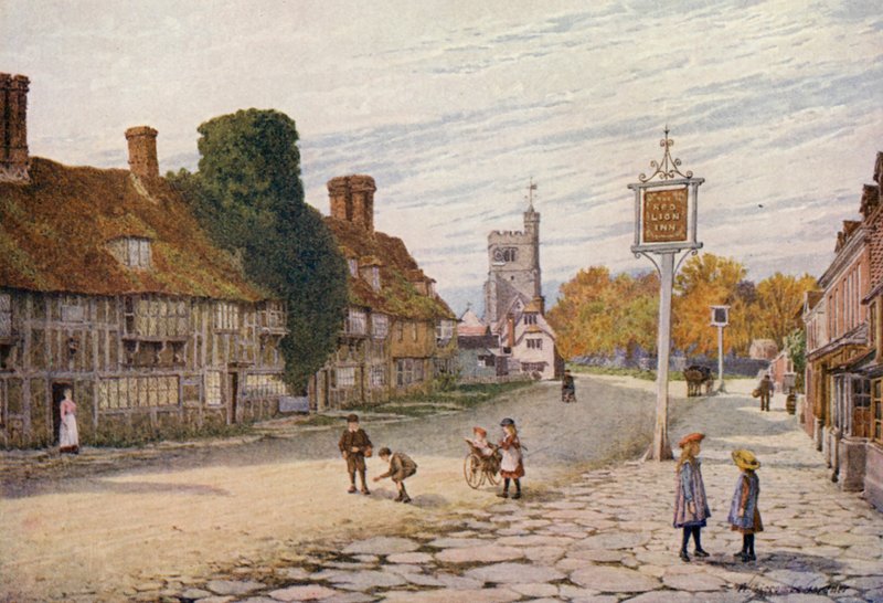 Biddenden (barevná litografie) od William Biscombe Gardner