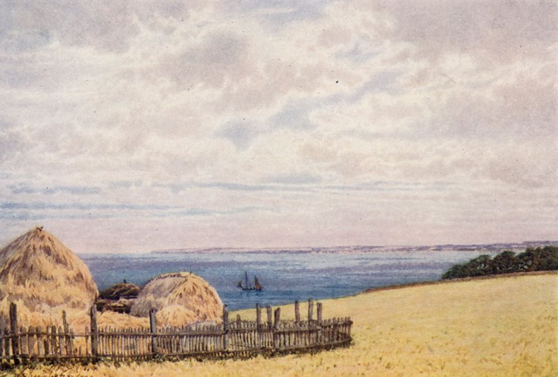 Pohled na záliv Pegwell Bay ze strany Ramsgate (barevná litografie) od William Biscombe Gardner
