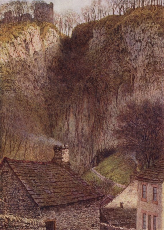 Peveril Castle, Peak Cavern Gorge, Castleton od William Biscombe Gardner