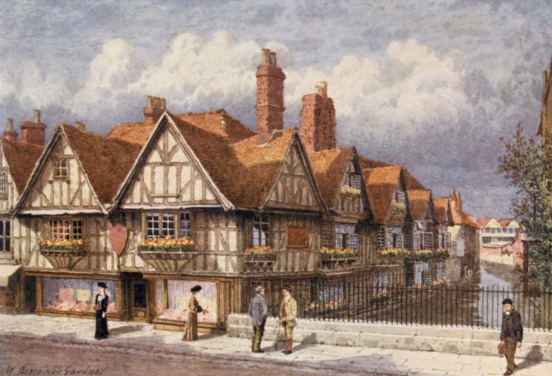 The Canterbury Weavers (barevná litografie) od William Biscombe Gardner