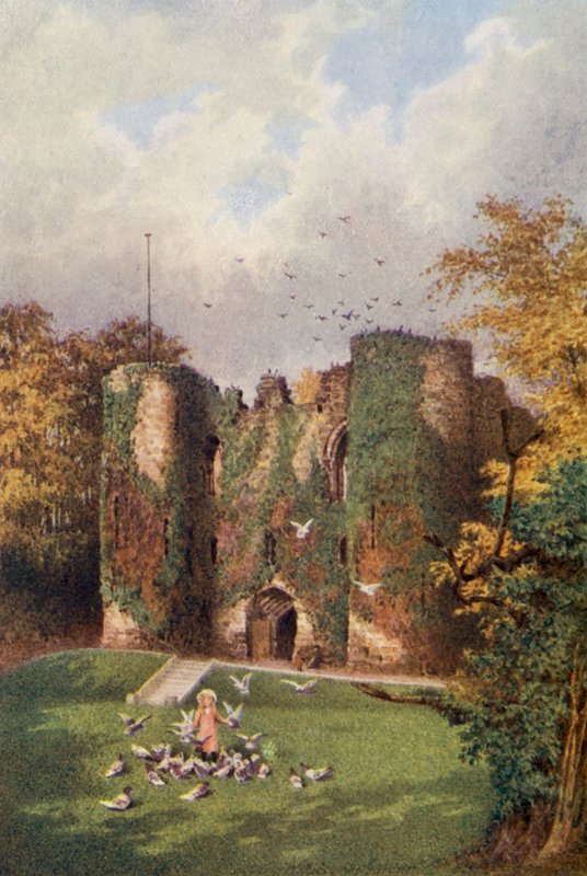Tonbridge Castle (barevná litografie) od William Biscombe Gardner