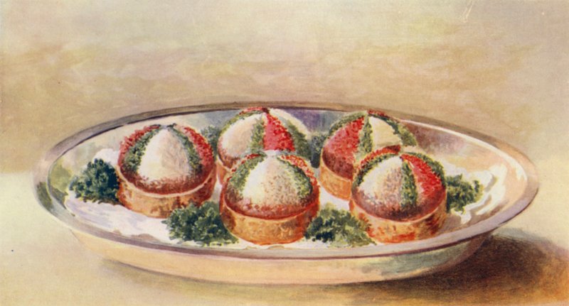 Aigrettes of Cold Salmon (barevná litografie) od William Bradshaw Handforth