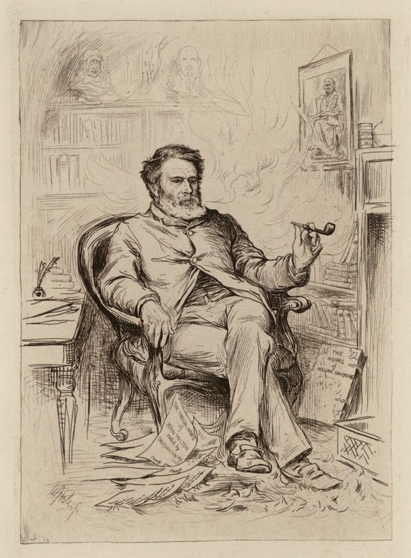 David Masson, profesor rétoriky a anglické literatury (rytina) od William Brassey (after) Hole