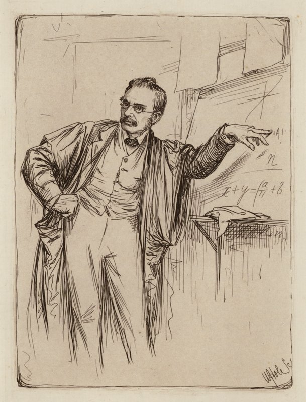 George Chrystal, profesor matematiky (rytina) od William Brassey (after) Hole