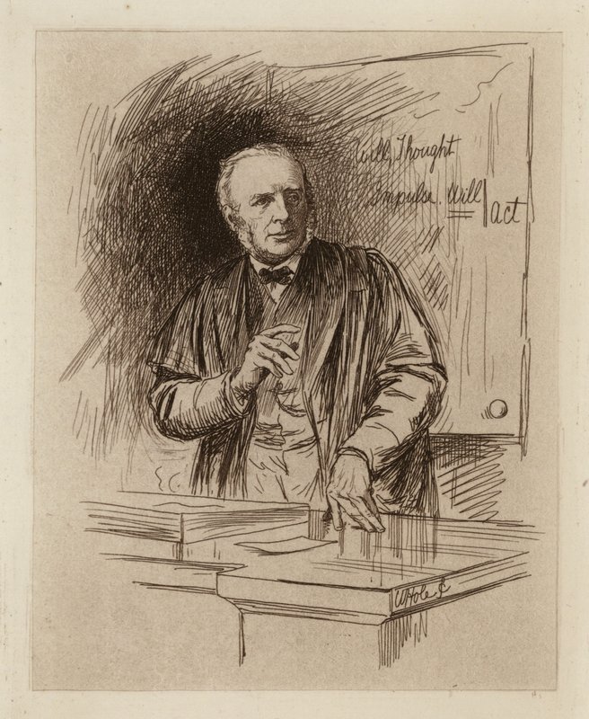 Henry Calderwood, profesor morální filozofie (rytina) od William Brassey (after) Hole