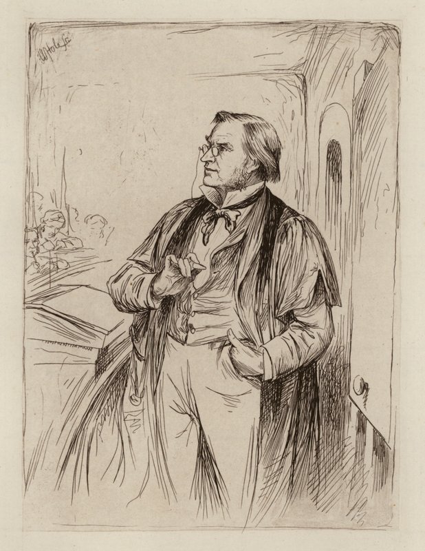 Simon Somerville Laurie, profesor teorie, historie a praxe vzdělávání (rytina) od William Brassey (after) Hole