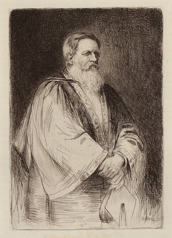 Sir Stafford Henry Northcote, lord rektor (rytina) od William Brassey (after) Hole