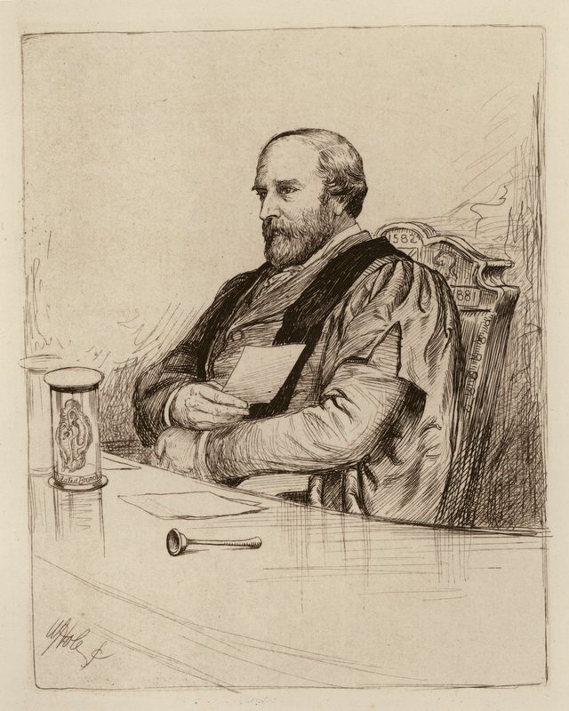 Thomas Grainger Stewart, profesor praktické fyziky (rytina) od William Brassey (after) Hole