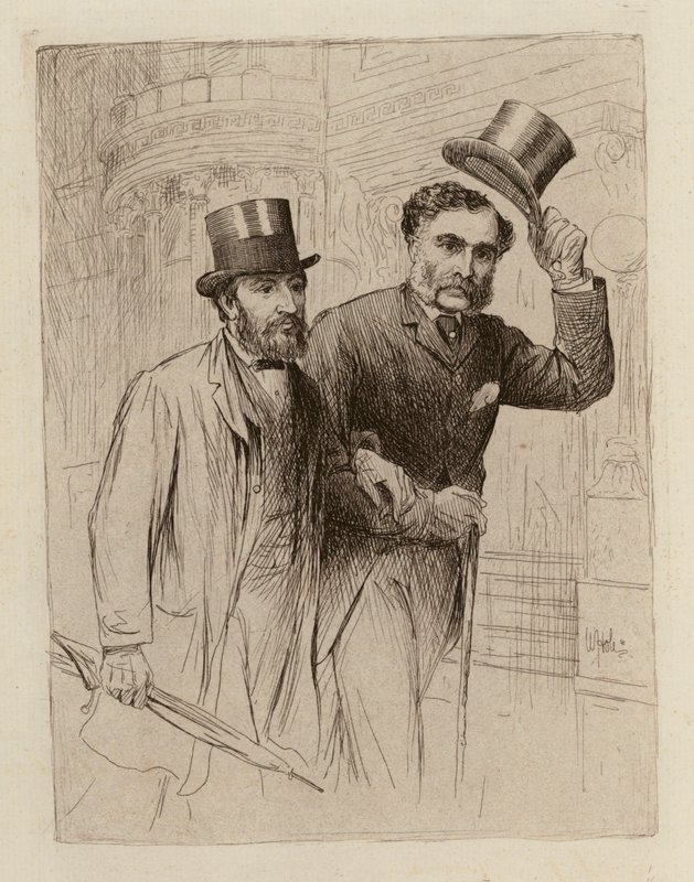 Thomas Smith Clouston, přednášející o duševních chorobách; Douglas Argyll Robertson, přednášející o očních chorobách (rytina) od William Brassey (after) Hole