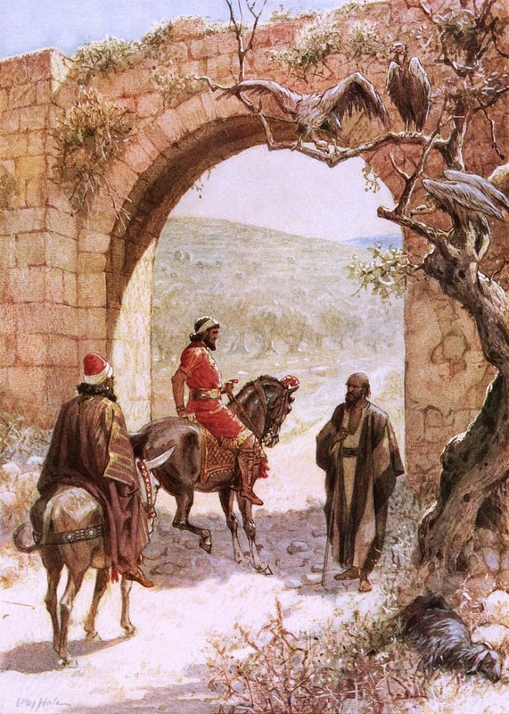 Achab a Eliáš od William Brassey Hole