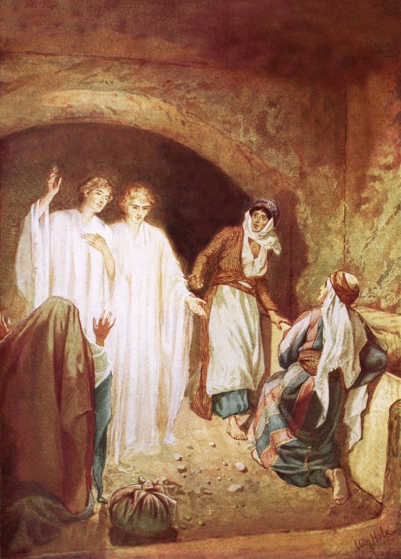 Andělé prohlašují, že Ježíš vstal z mrtvých od William Brassey Hole