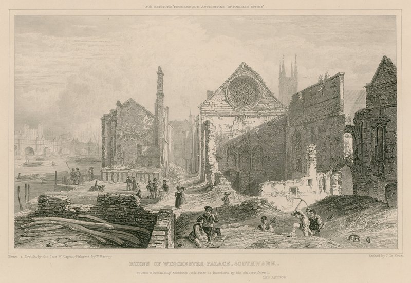 Ruiny Winchester Place, Southwark, Londýn od William Capon