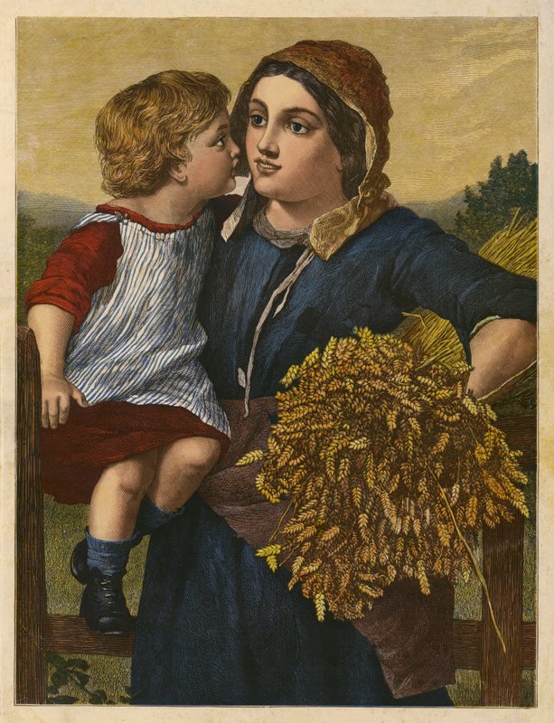 The Gleaner (barevné rytí) od William Charles Thomas (after) Dobson