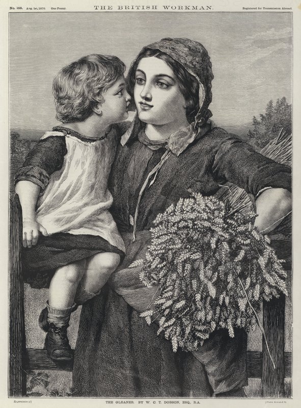 The Gleaner (rytina) od William Charles Thomas (after) Dobson