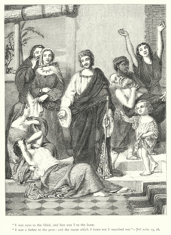 Jobovy dny prosperity (rytina) od William Charles Thomas (after) Dobson