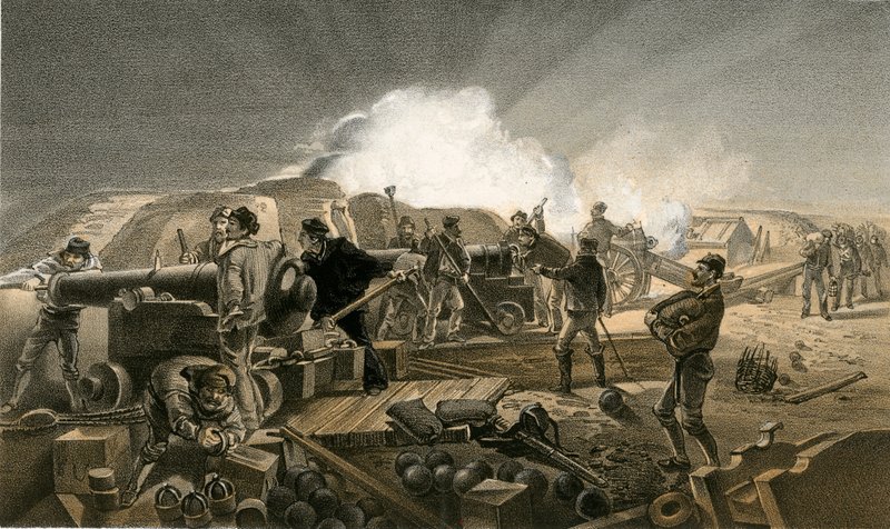 Horká noc v Batteriích od William Crimea Simpson